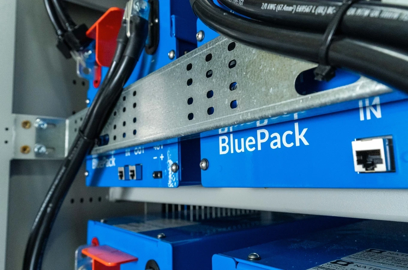 Natron BluePacks in a server rack